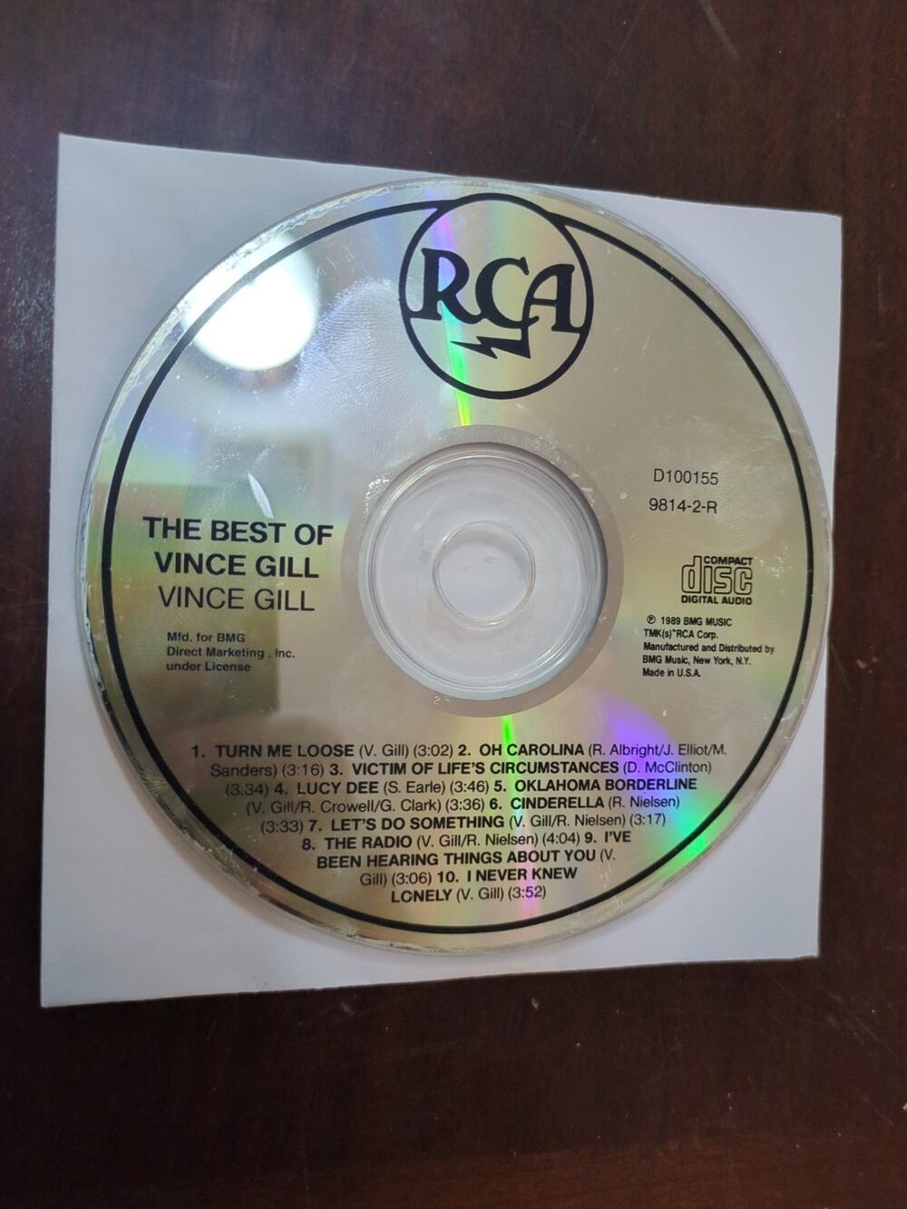 Vince Gill The Best of CD 10 Song Compilation Album Lucy Dee disc only
